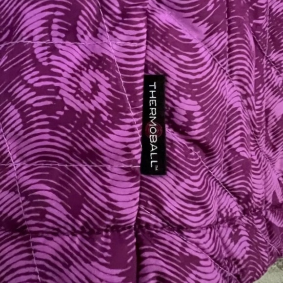 The North Face Girls Thermoball Full Zip Winter Coat Jacket Magenta Purple Sz L - Picture 9 of 12